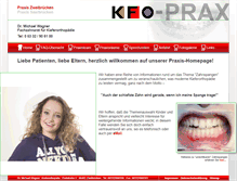 Tablet Screenshot of kfo-praxis-zw.de